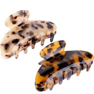 NIP Tortoise Shell Claw Clips 2pck - Leopard Print